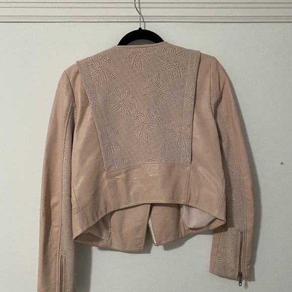 Rebecca Minkoff Light Pink Leather Jacket - Picture 2 of 3